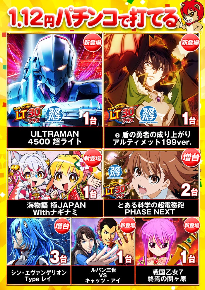 1円パチンコ機種最新台