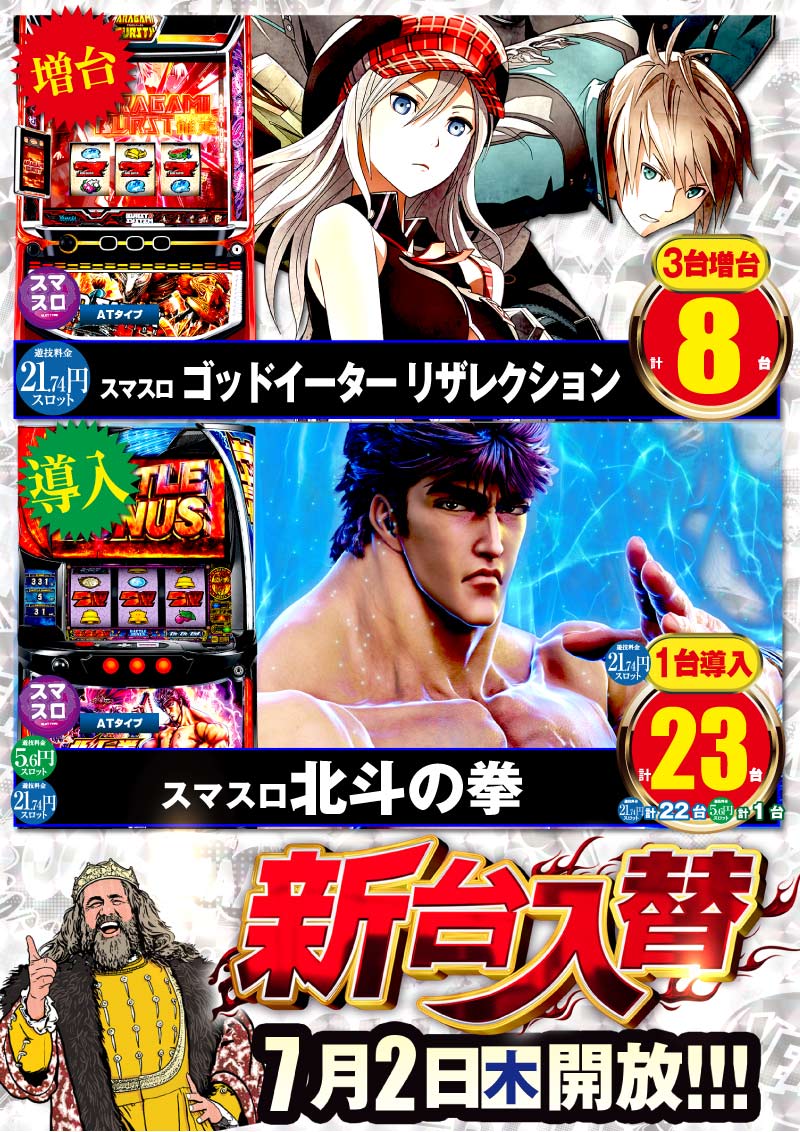 7/2　新台入替